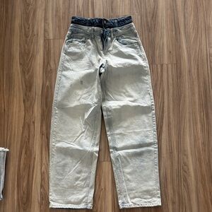 Light Wash Grey Jeans - Classic Straight Fit